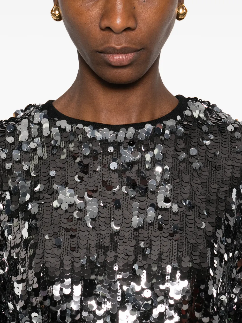 Weekend Max Mara Sequinned Top In Black