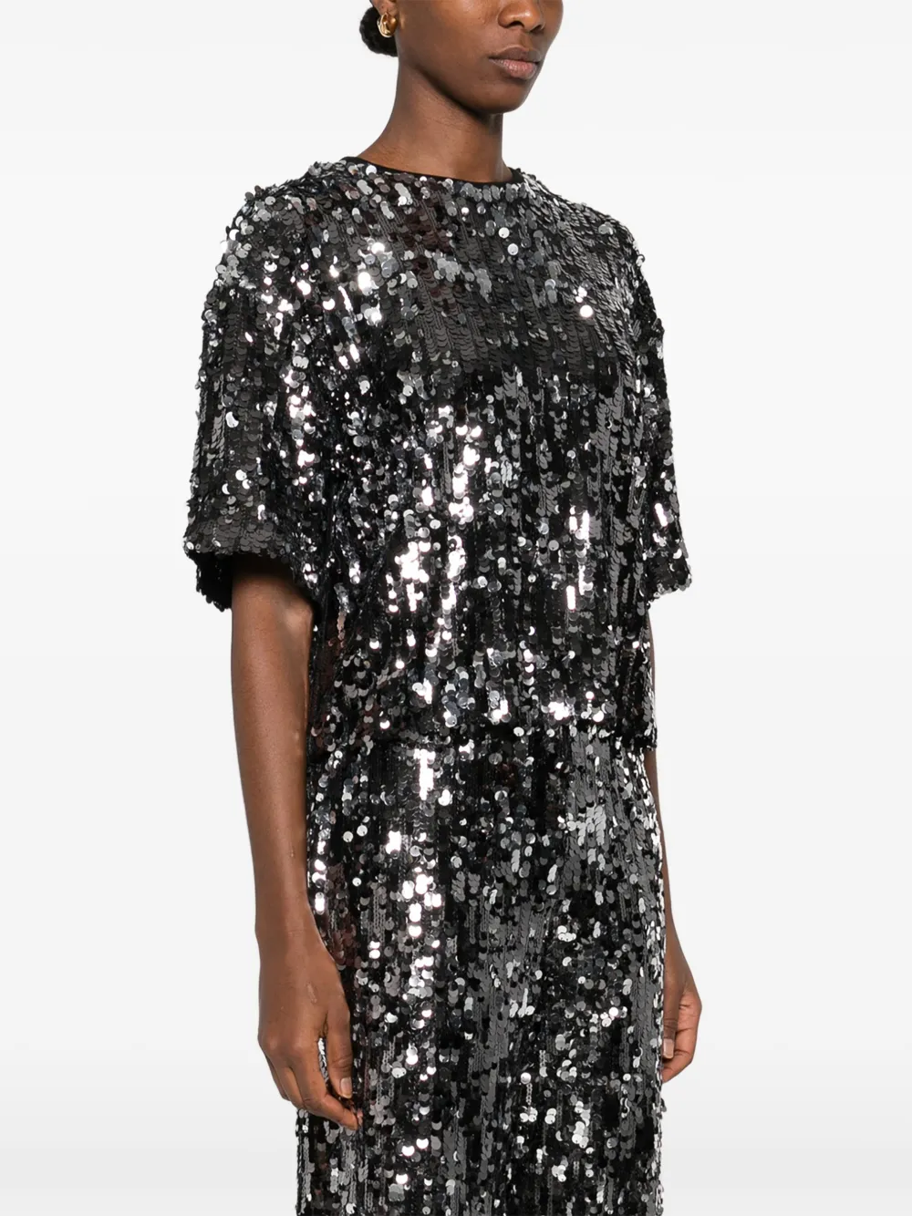 Weekend Max Mara Sequinned Top In Black