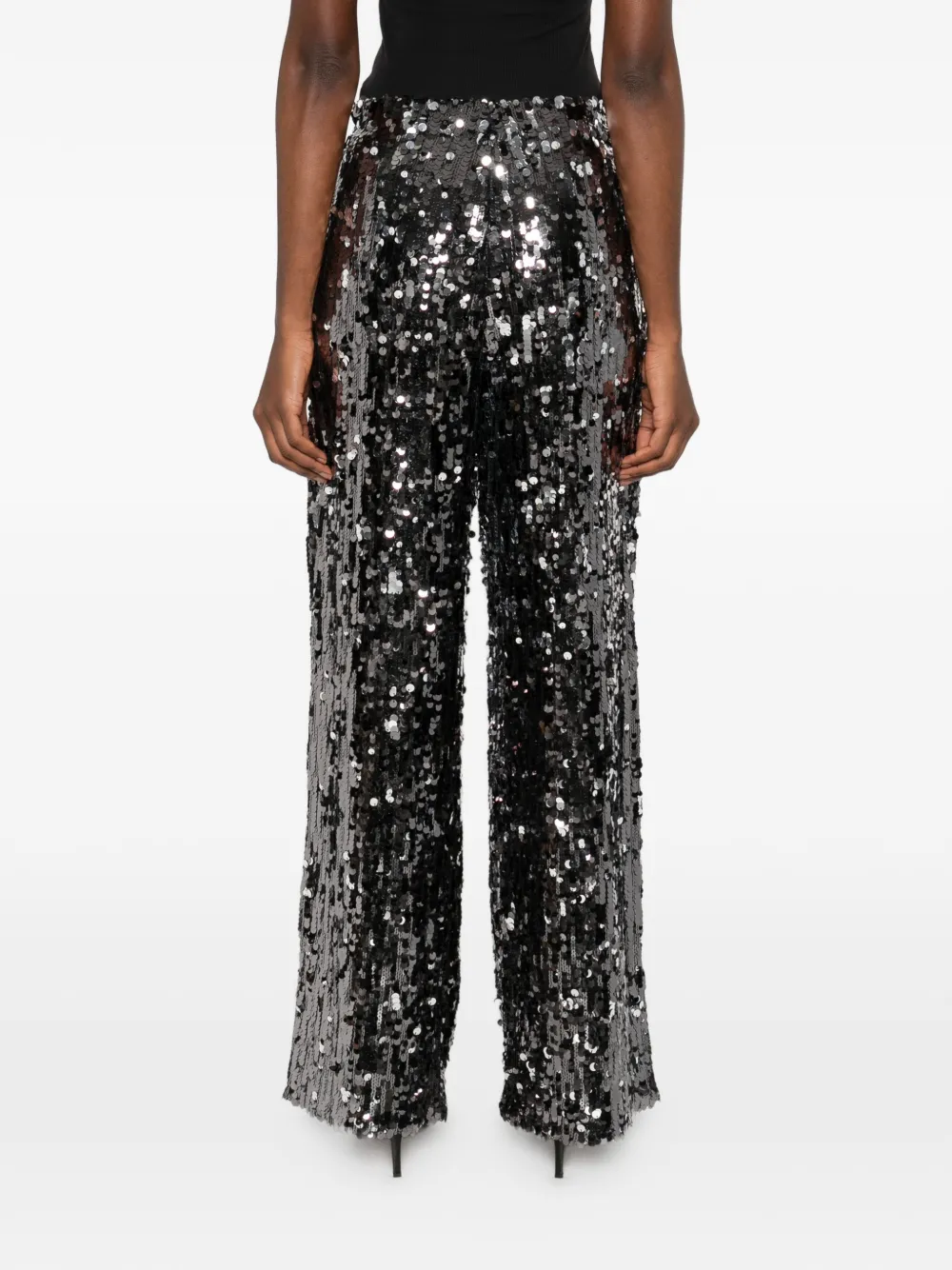 Weekend Max Mara Sequin-embellished Trousers In Black