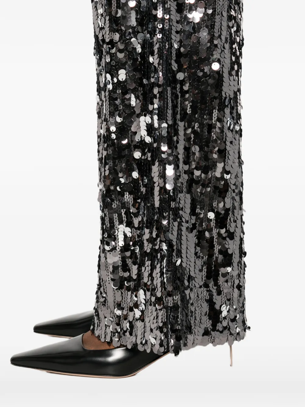 Weekend Max Mara Sequin-embellished Trousers In Black