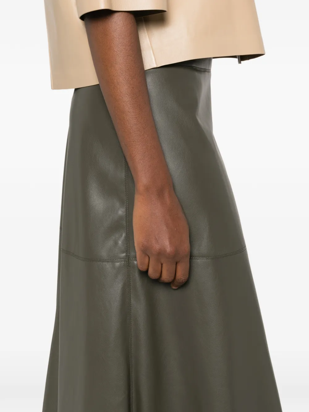 Marella Panelled Midi Skirt In Green