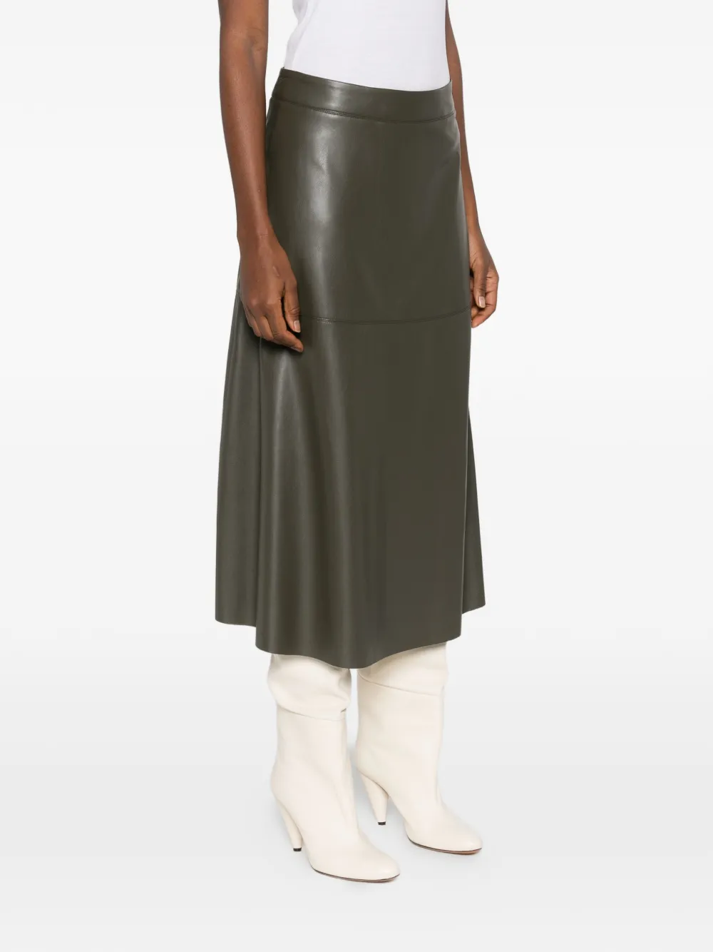 Marella Panelled Midi Skirt In Green