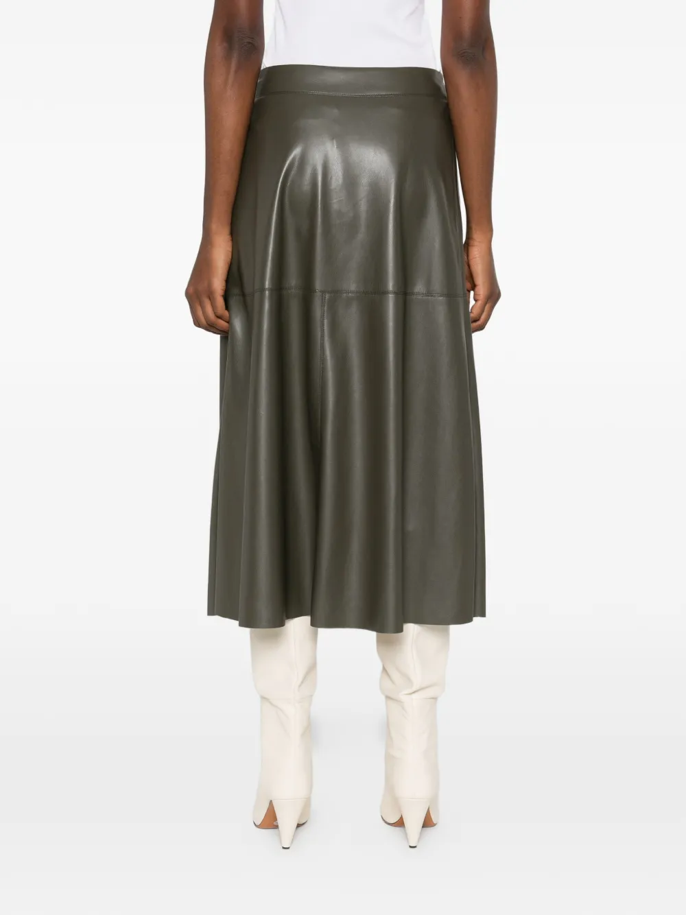 Marella Panelled Midi Skirt In Green