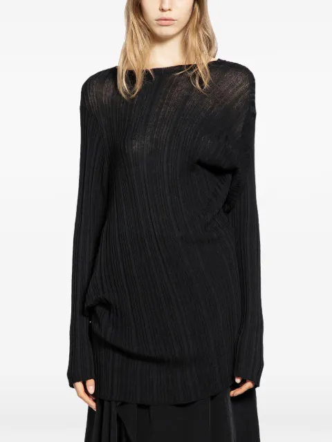 Yohji Yamamoto tuck detail blouse