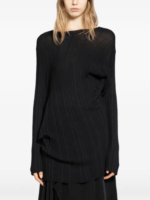 Yohji Yamamoto tuck detail blouse