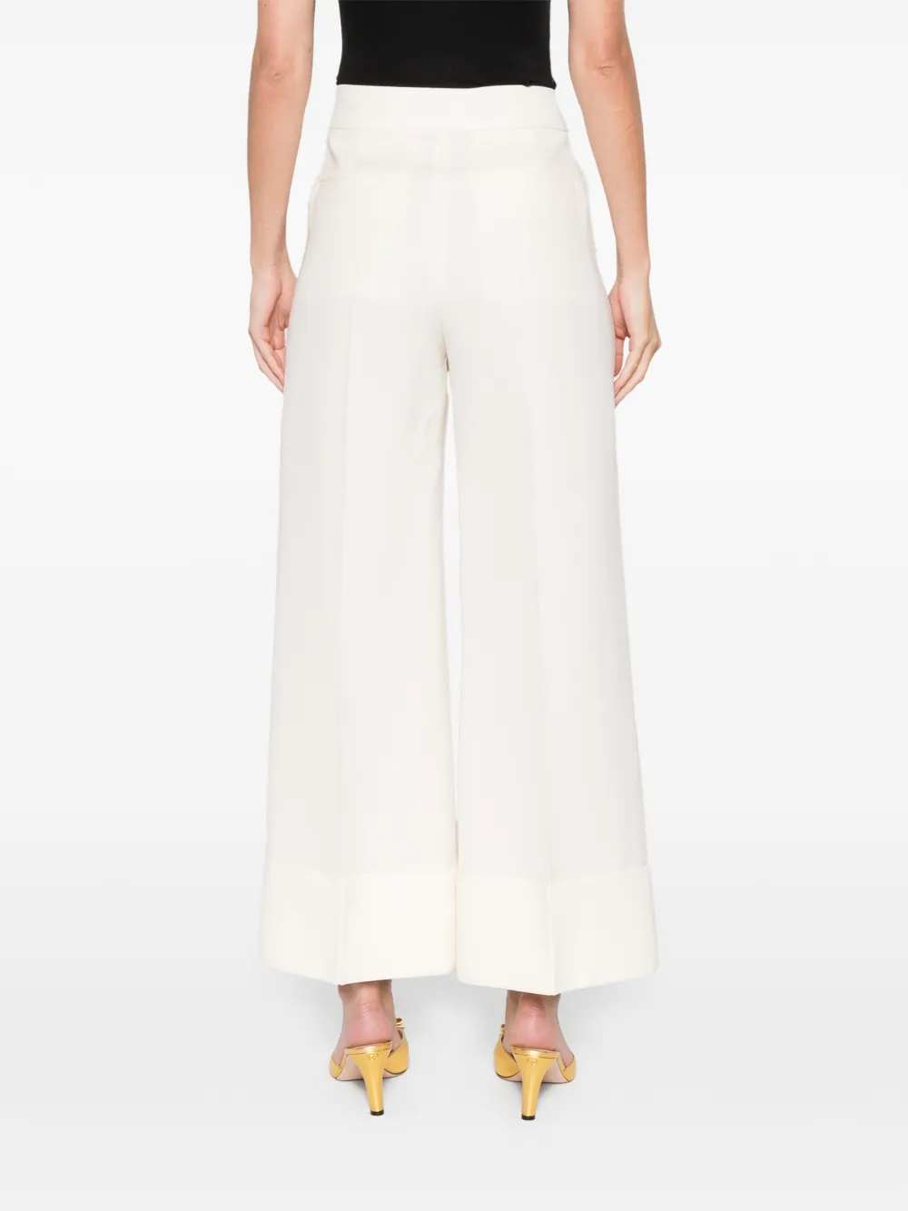 Valentino V-detail Pocket Trousers In White