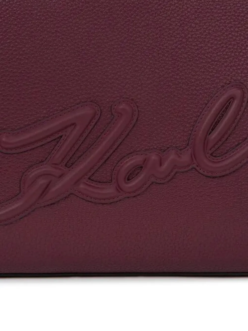 Karl Lagerfeld Shopper met logo-reliëf Paars