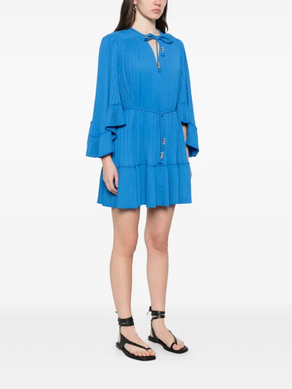 maje short pleated dress Pleated Mini Dress
