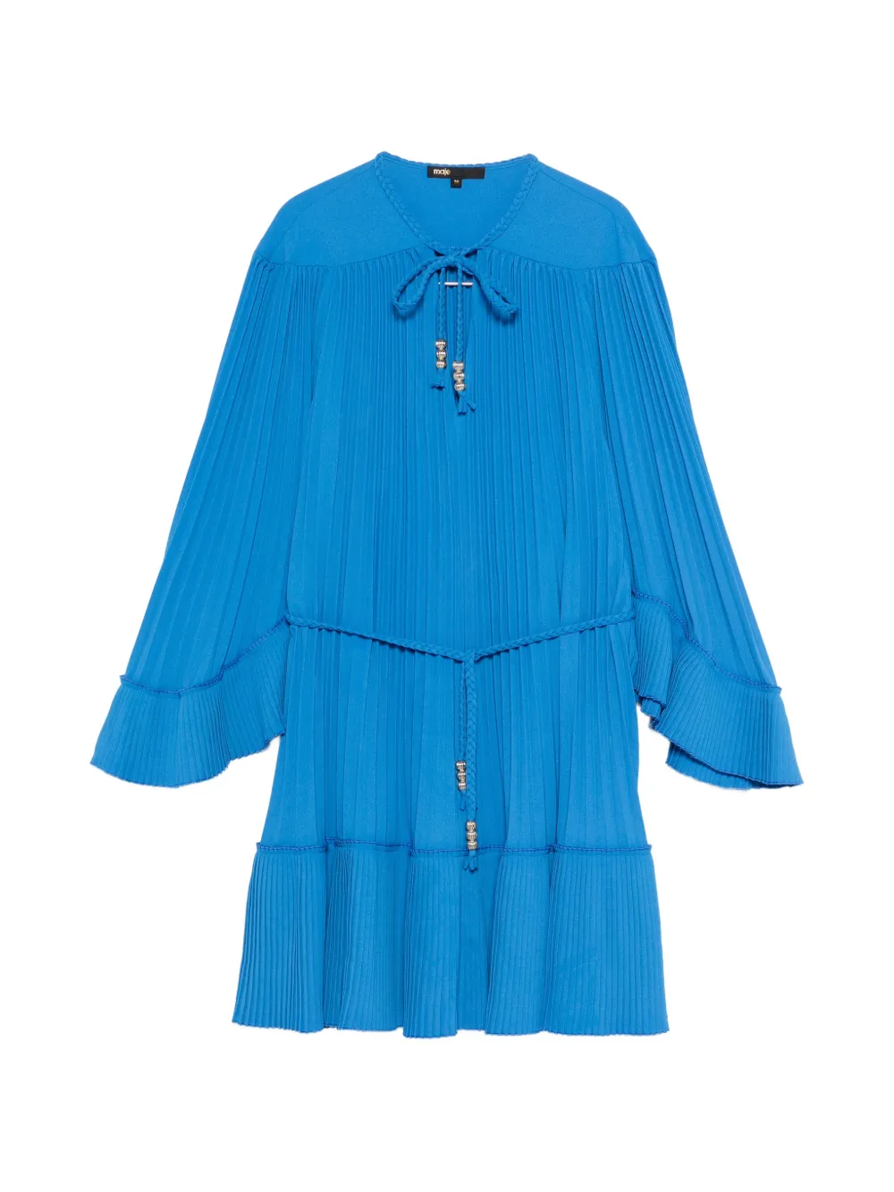 Maje pleated braided dress - Blu