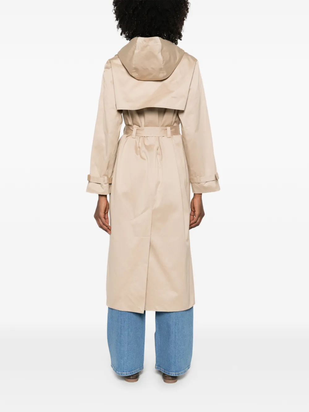 Belted Hooded Raincoat