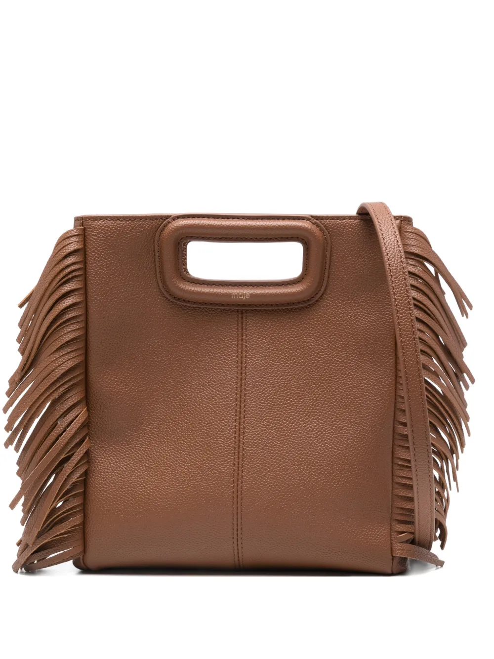 Maje Borsa tote con frange - Marrone