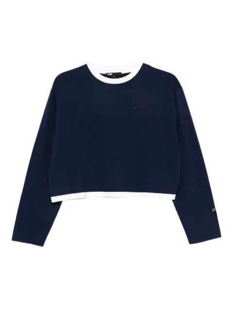 Maje long-sleeve logo-embroidered top