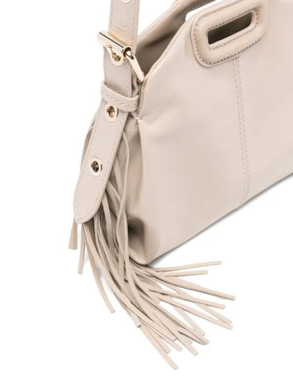 Maje Miss Mini Naplack Crossbody Bag | Neutrals | FARFETCH ZA
