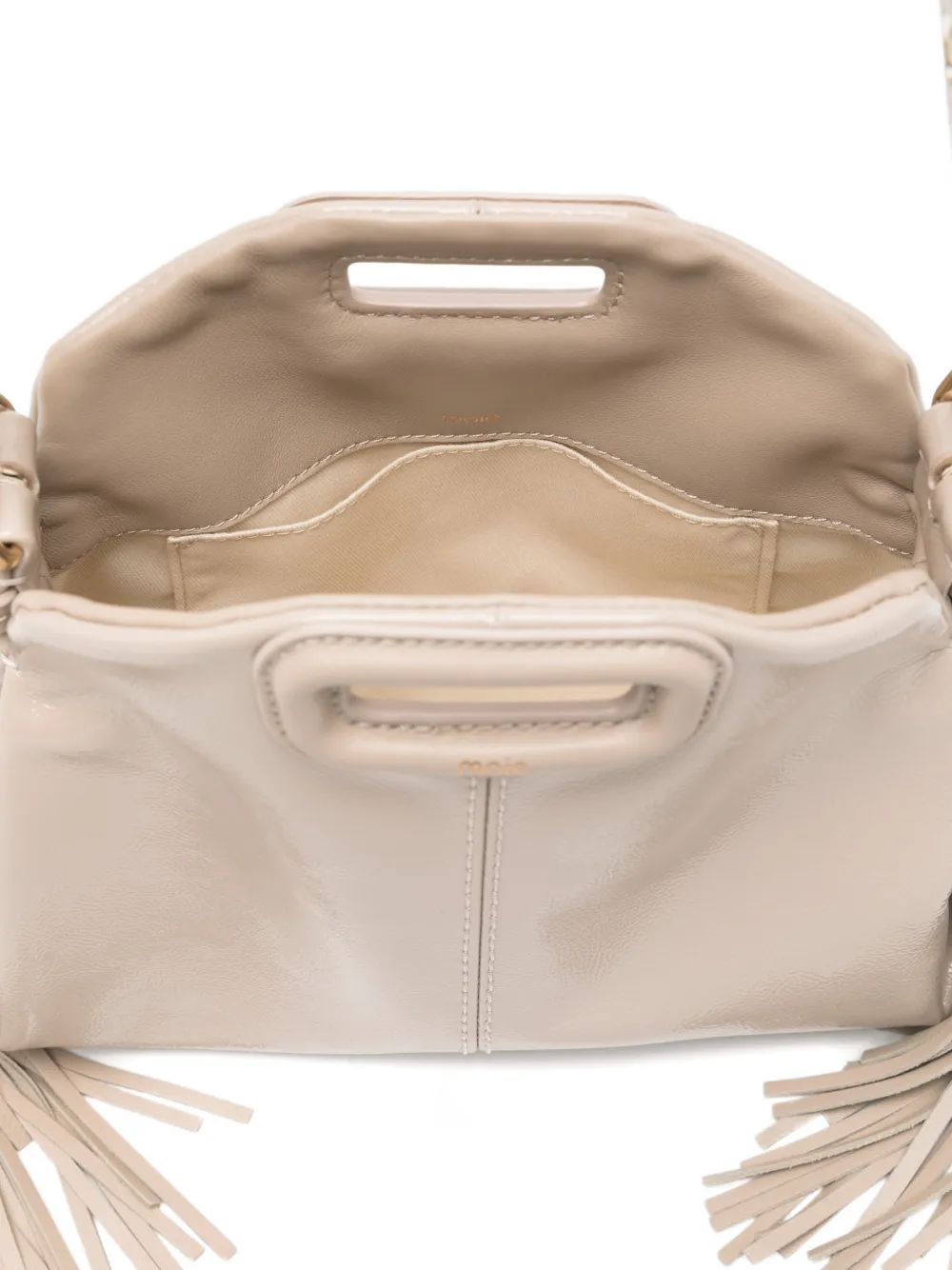 Maje Miss Mini Naplack crossbodytas Beige