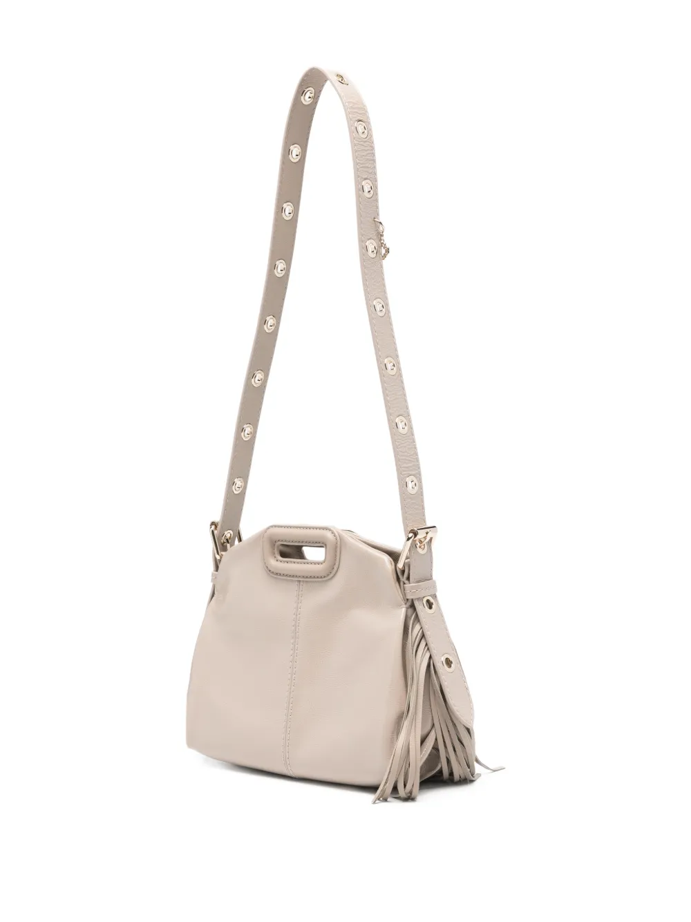 Maje Miss Mini Naplack Crossbody Bag - Neutrals 