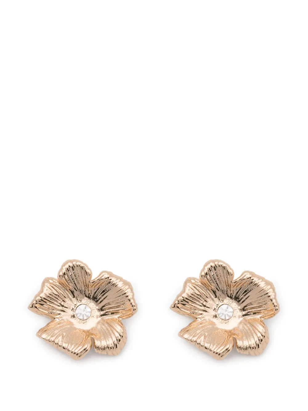 flower-design stud earrings