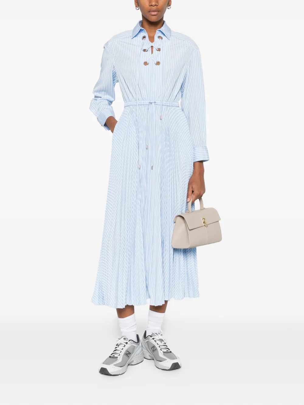 Maje Geplooide maxi-jurk - Blauw