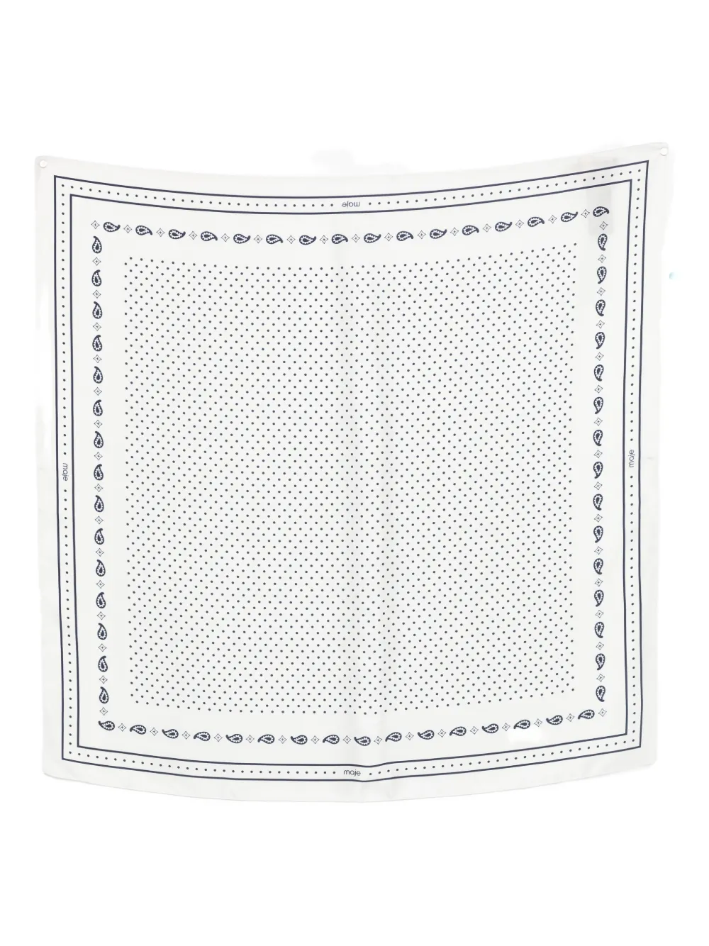 Maje polka-dot silk scarf - Toni neutri
