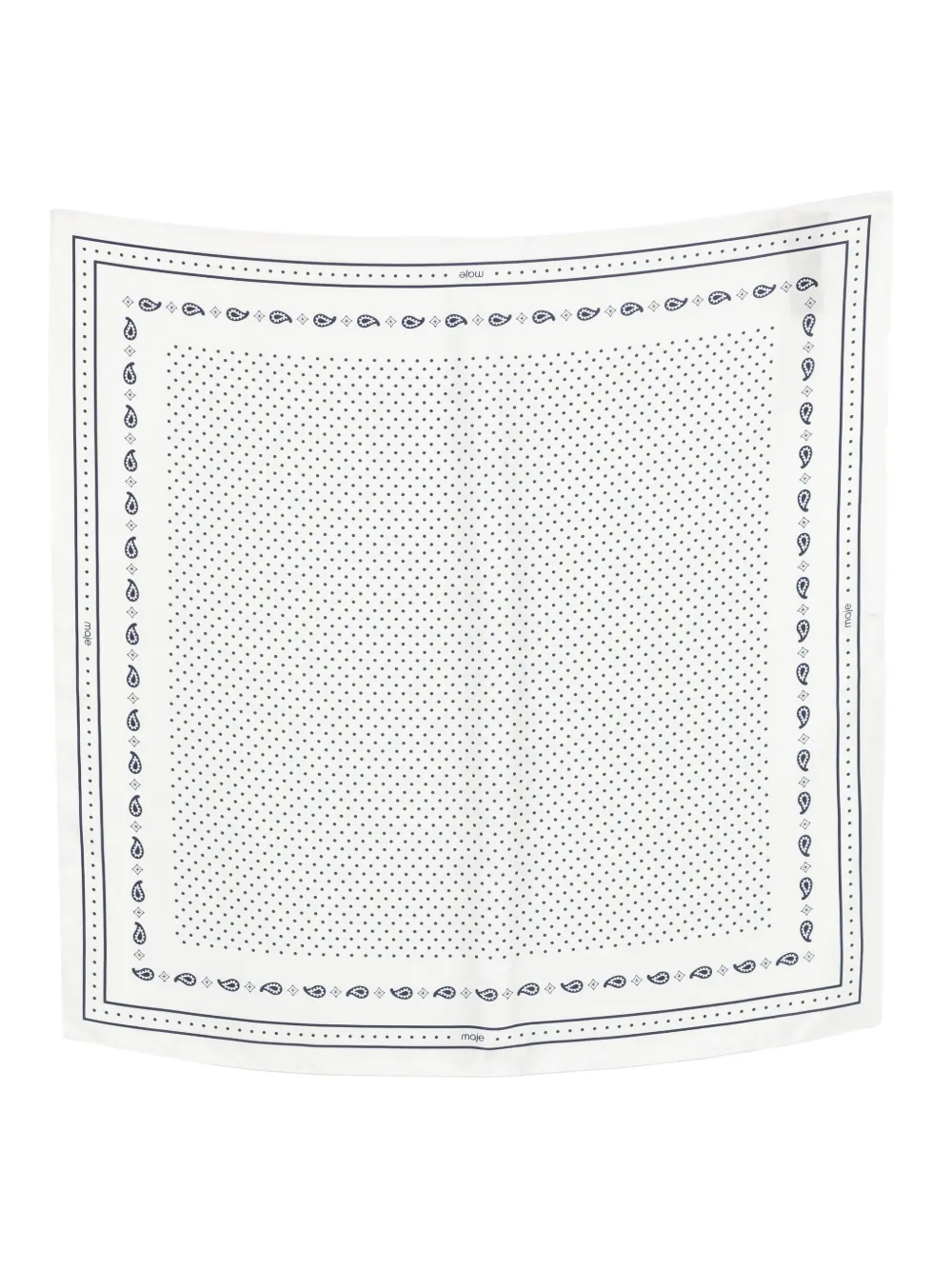 Maje polka-dot silk scarf - Toni neutri