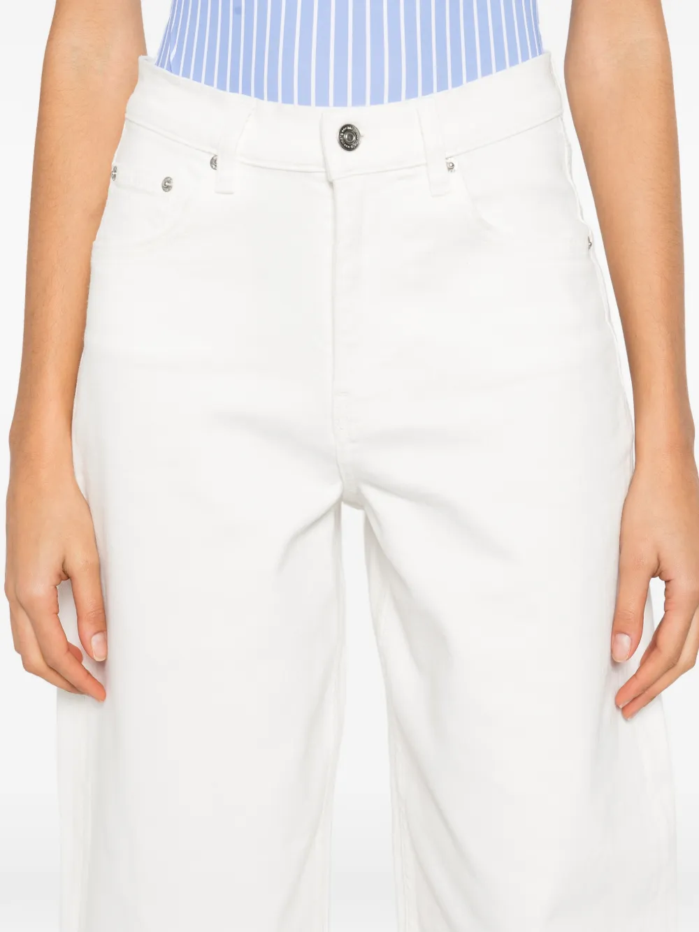 Maje Jeans met riemlussen Wit