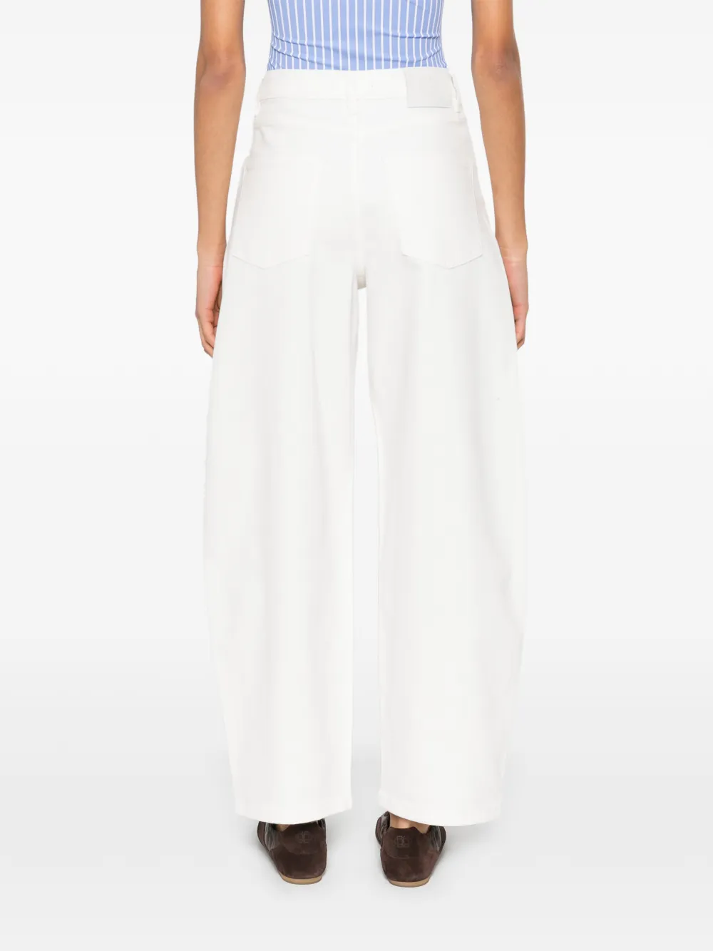 Maje Jeans met riemlussen Wit