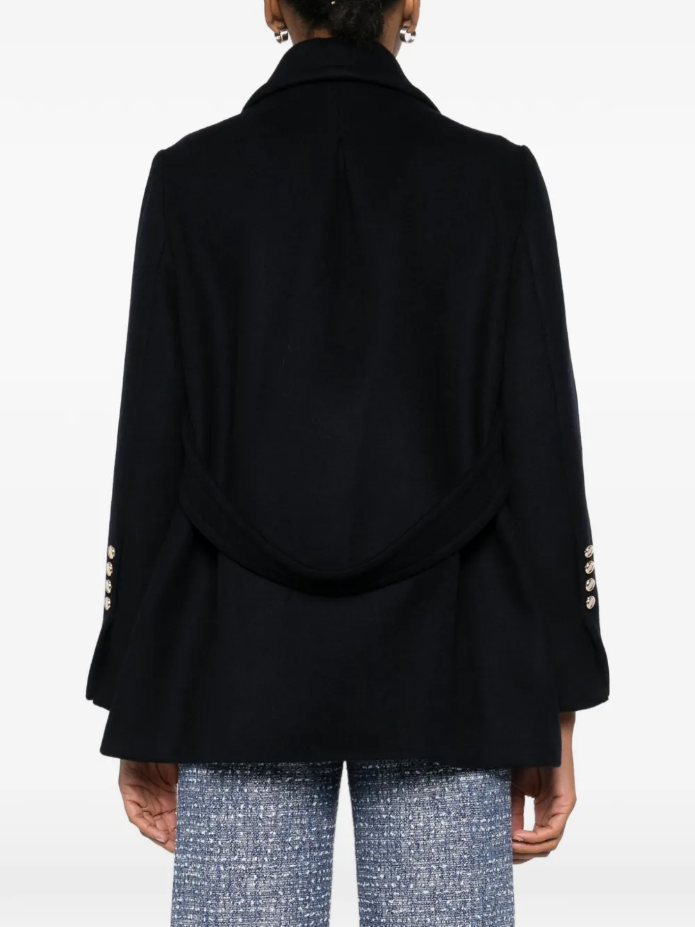 Maje Wollen jas Blauw