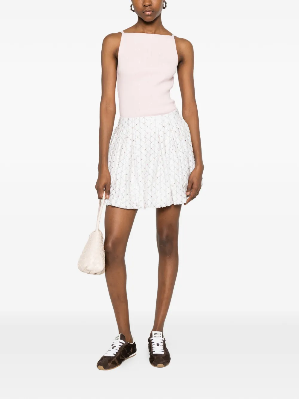  Maje Ribbed Tank Top - Pink 