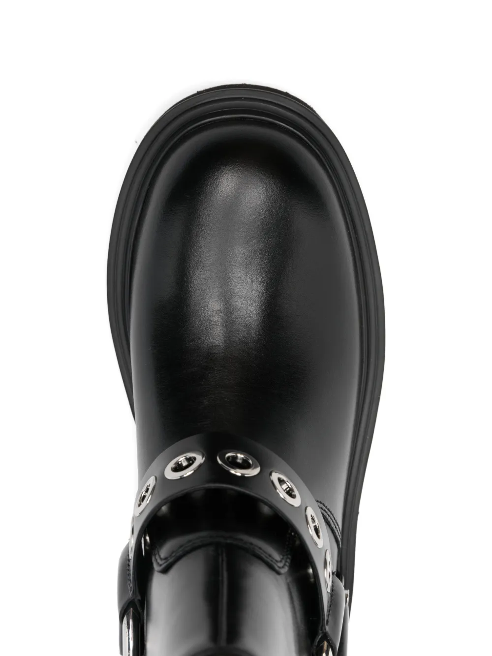 Maje 40 mm bikerlaarzen verfraaid met ringlets Zwart