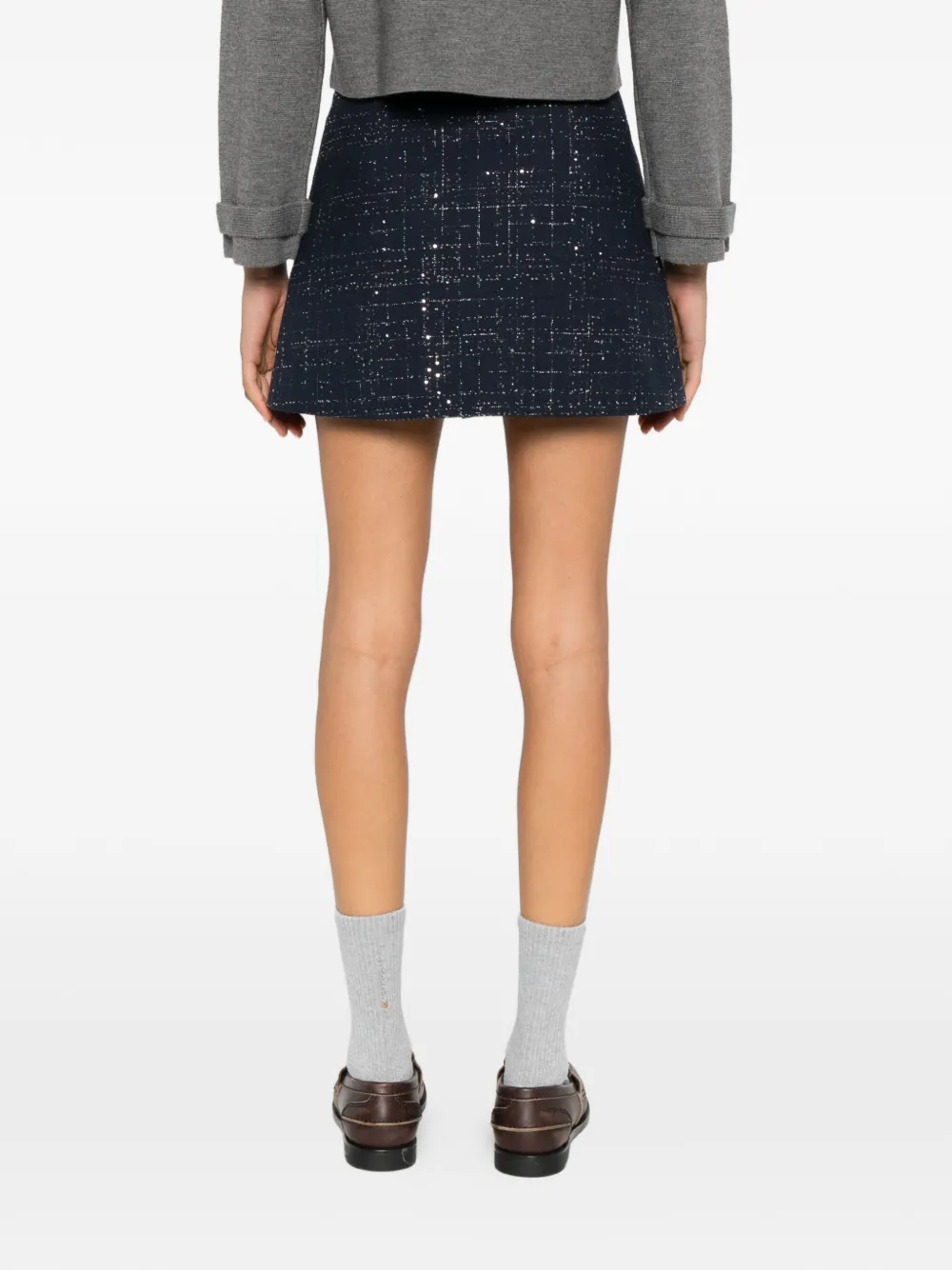Maje Sparkly skort Zwart