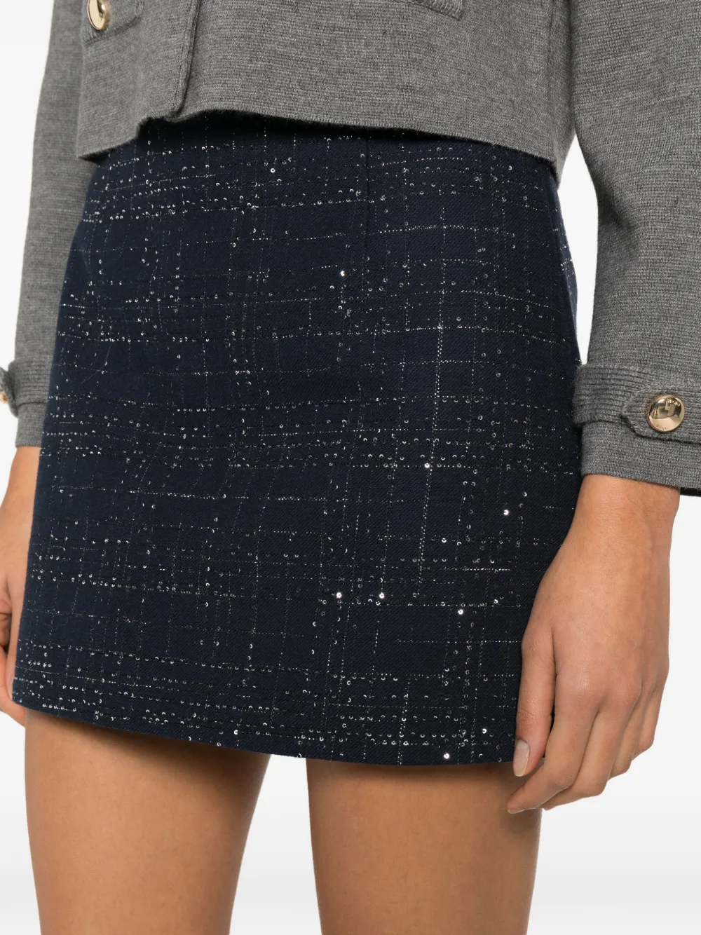 Maje Sparkly skort Zwart
