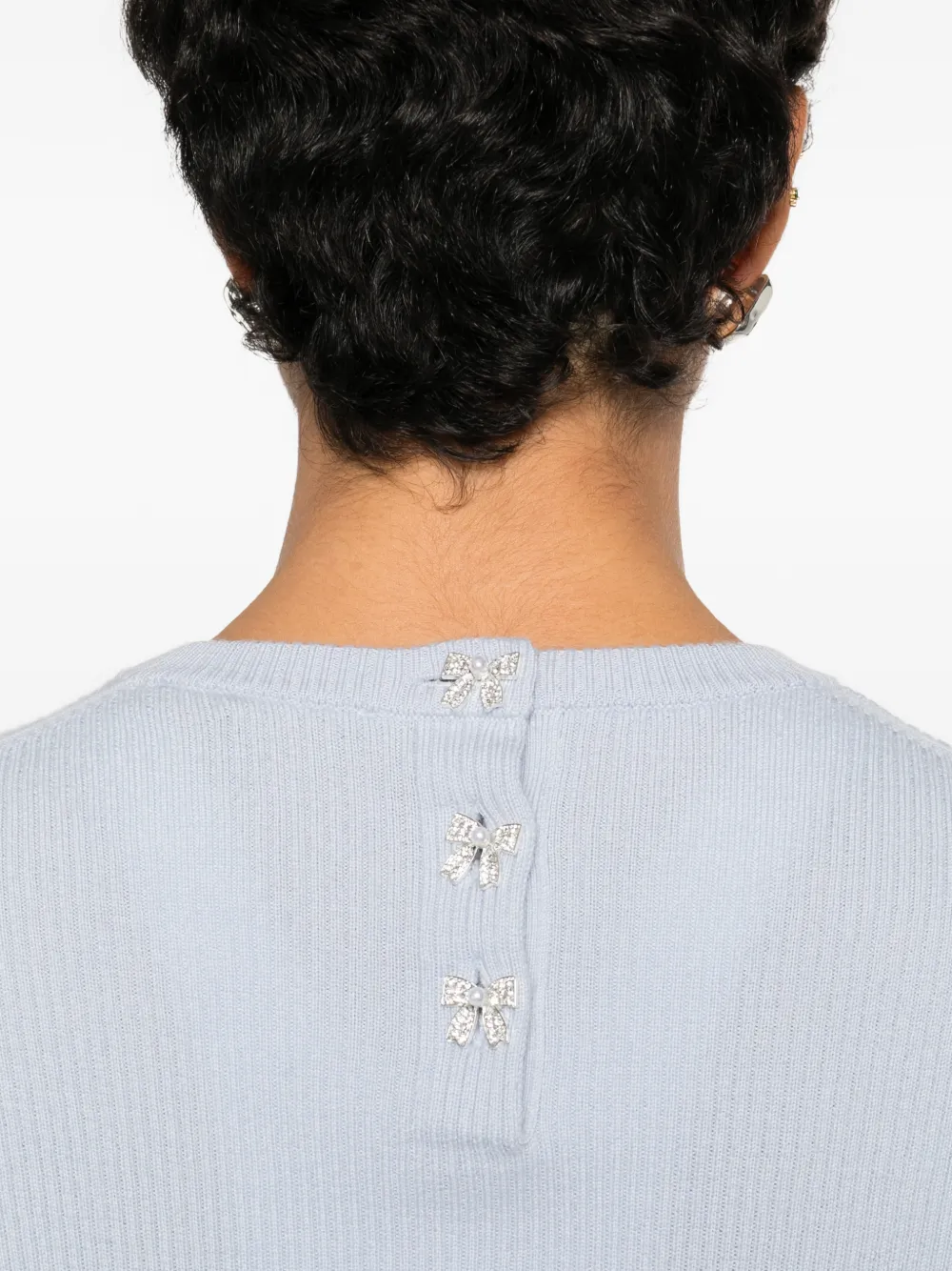 Maje Trui met sierknopen Blauw