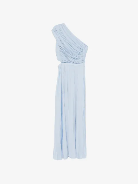 Maje asymmetrical pleated maxi dress