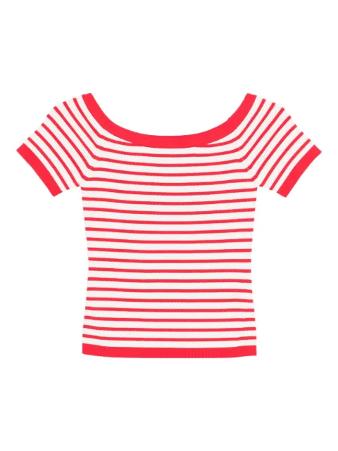 Maje striped boat-neck top