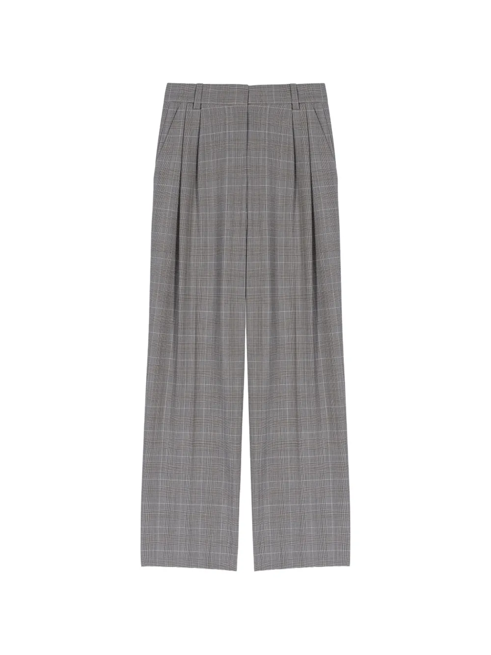 Maje checked-pattern trousers - Grigio