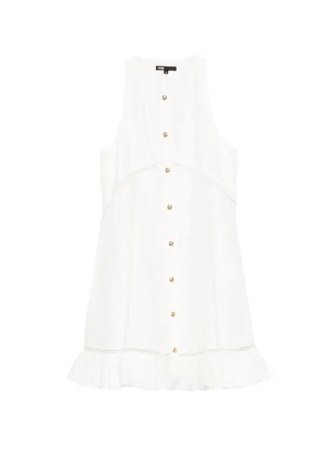 Maje vestido corto con diseño bordado y volantes