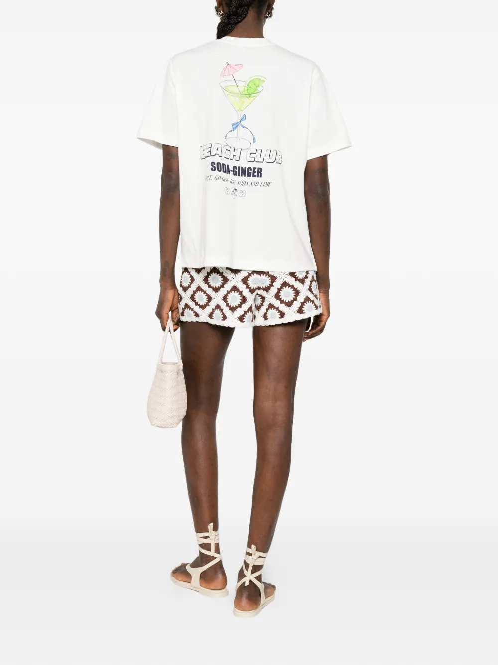 Maje T-shirt met print Wit