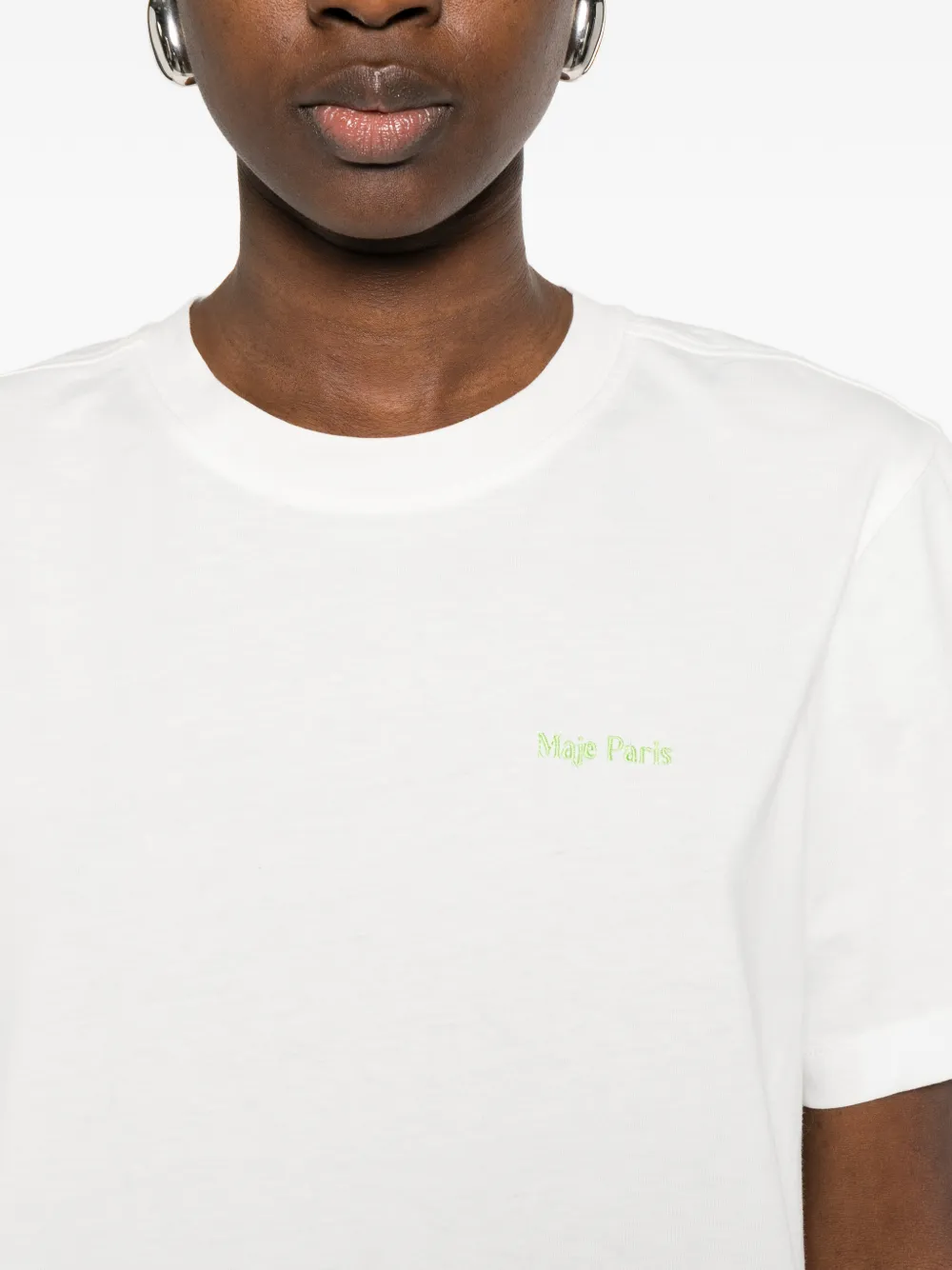 Maje T-shirt met print Wit