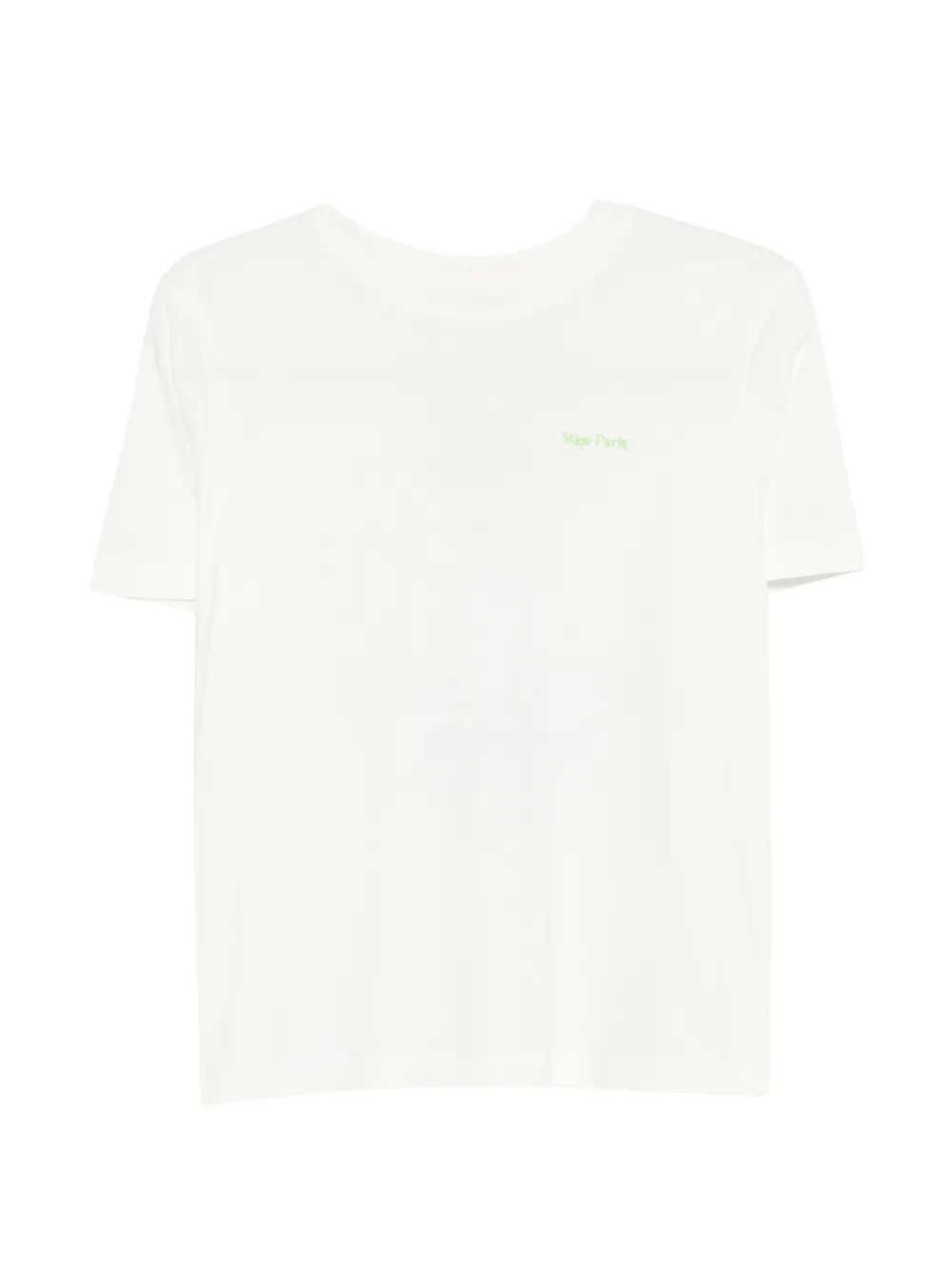 Maje T-shirt con logo ricamato - Bianco