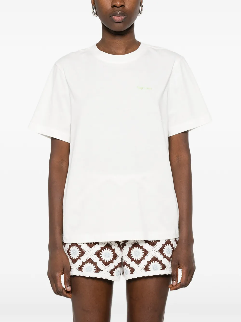 Maje T-shirt met print Wit