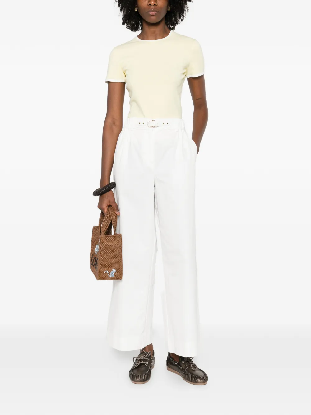  Maje Cut-out Short-sleeve Top - Yellow 