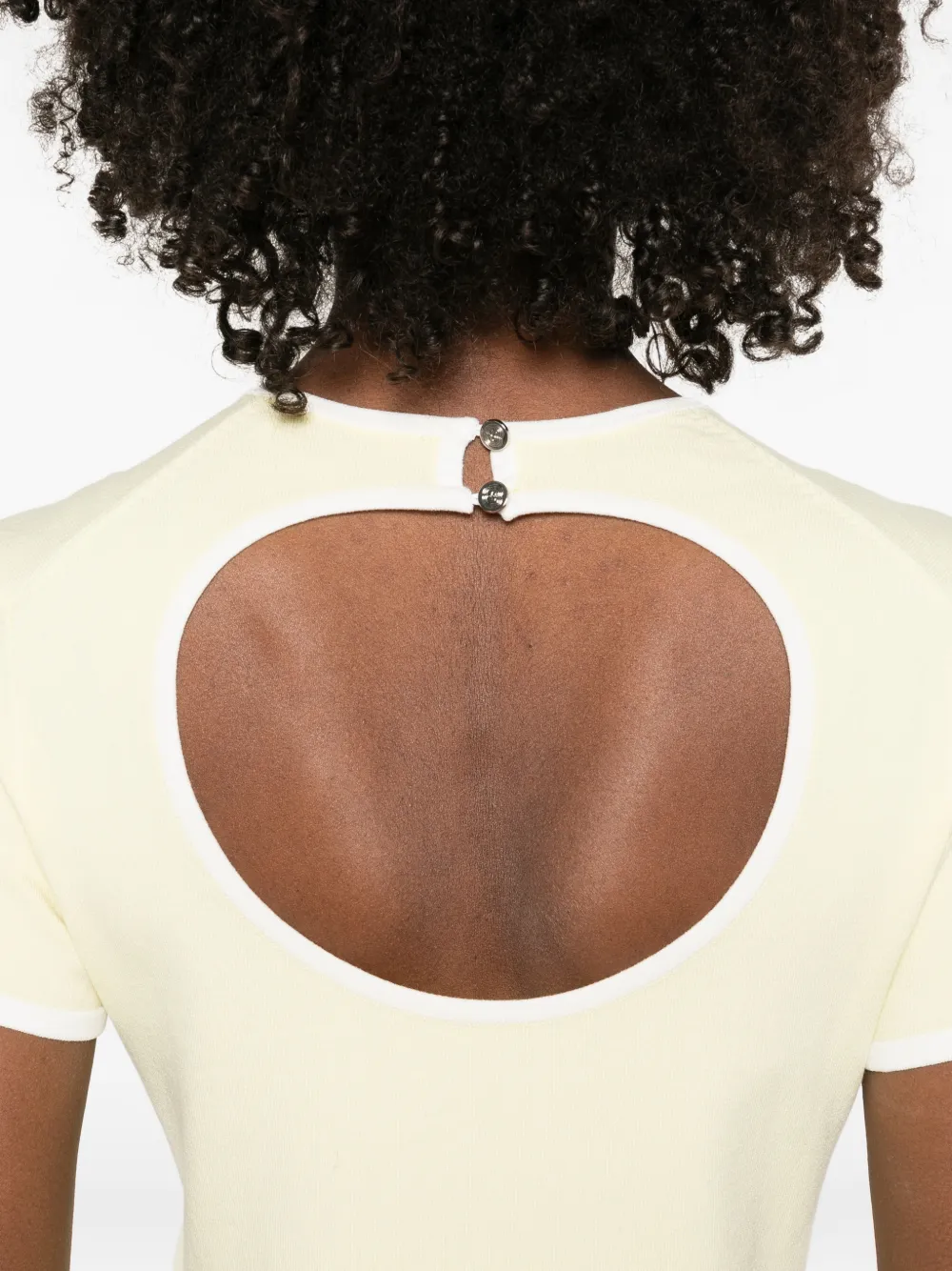 Maje T-shirt met uitgesneden details Geel