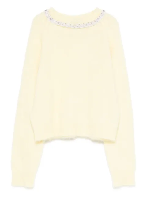 Maje suéter con cuello redondo y detalles