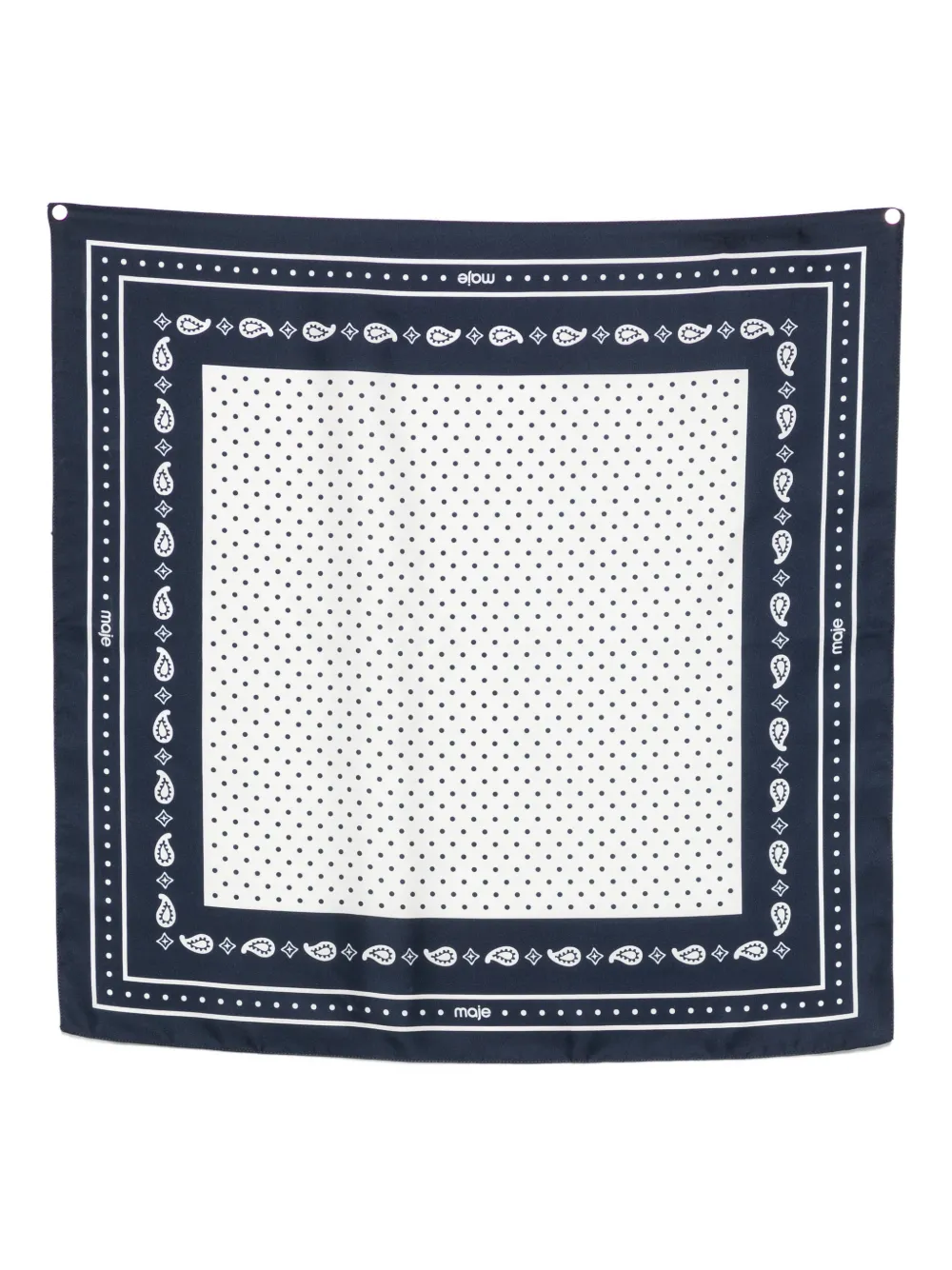Maje polka-dot silk scarf - Blu