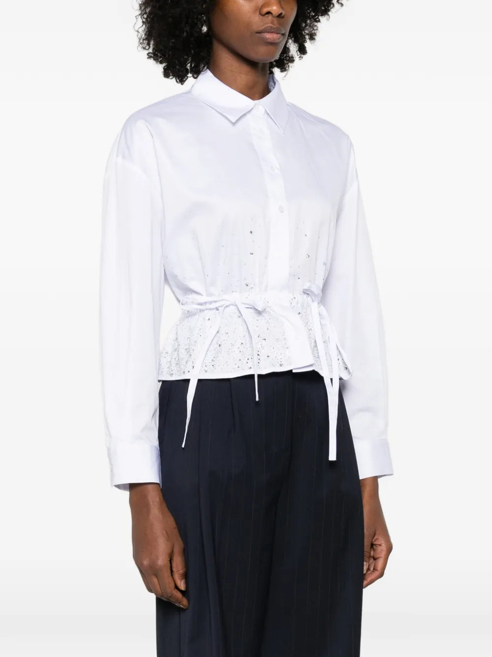 Maje Blouse met strikdetail Wit