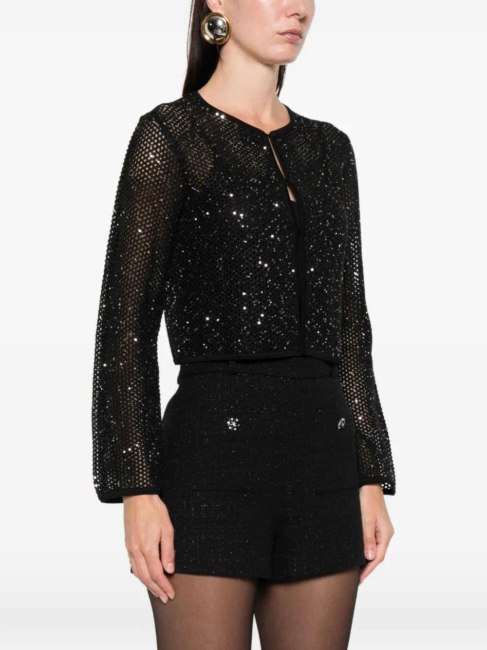  Maje Sequin Cardigan - Black 