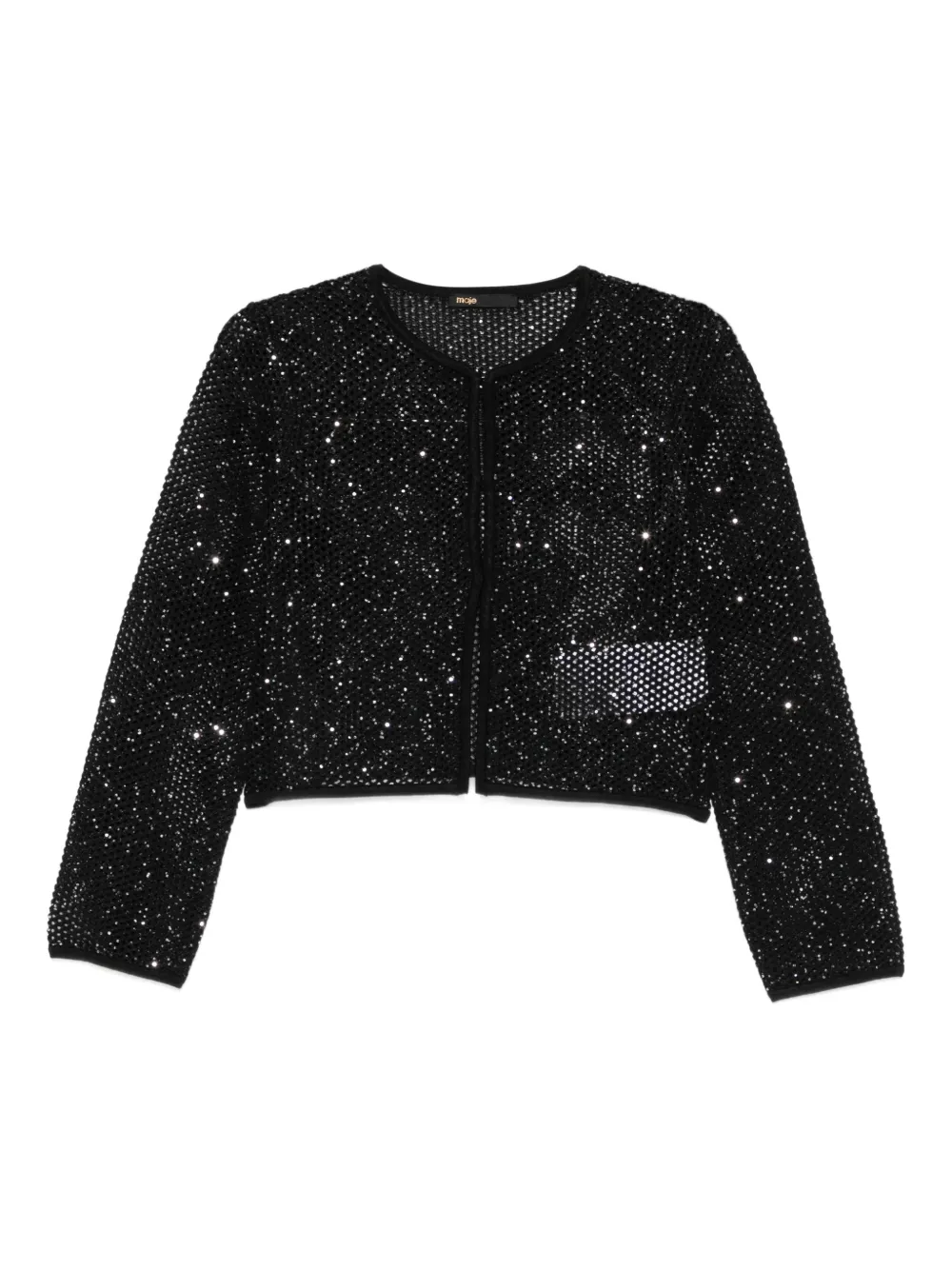 Maje Cardigan con paillettes - Nero