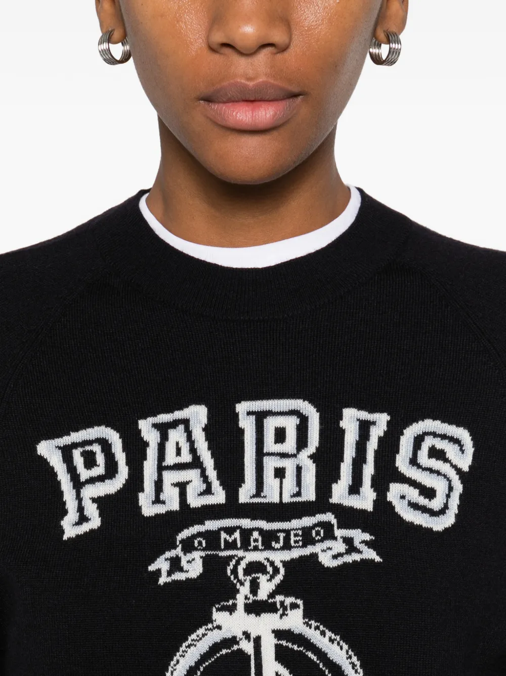 Maje Sweater met patroon Blauw
