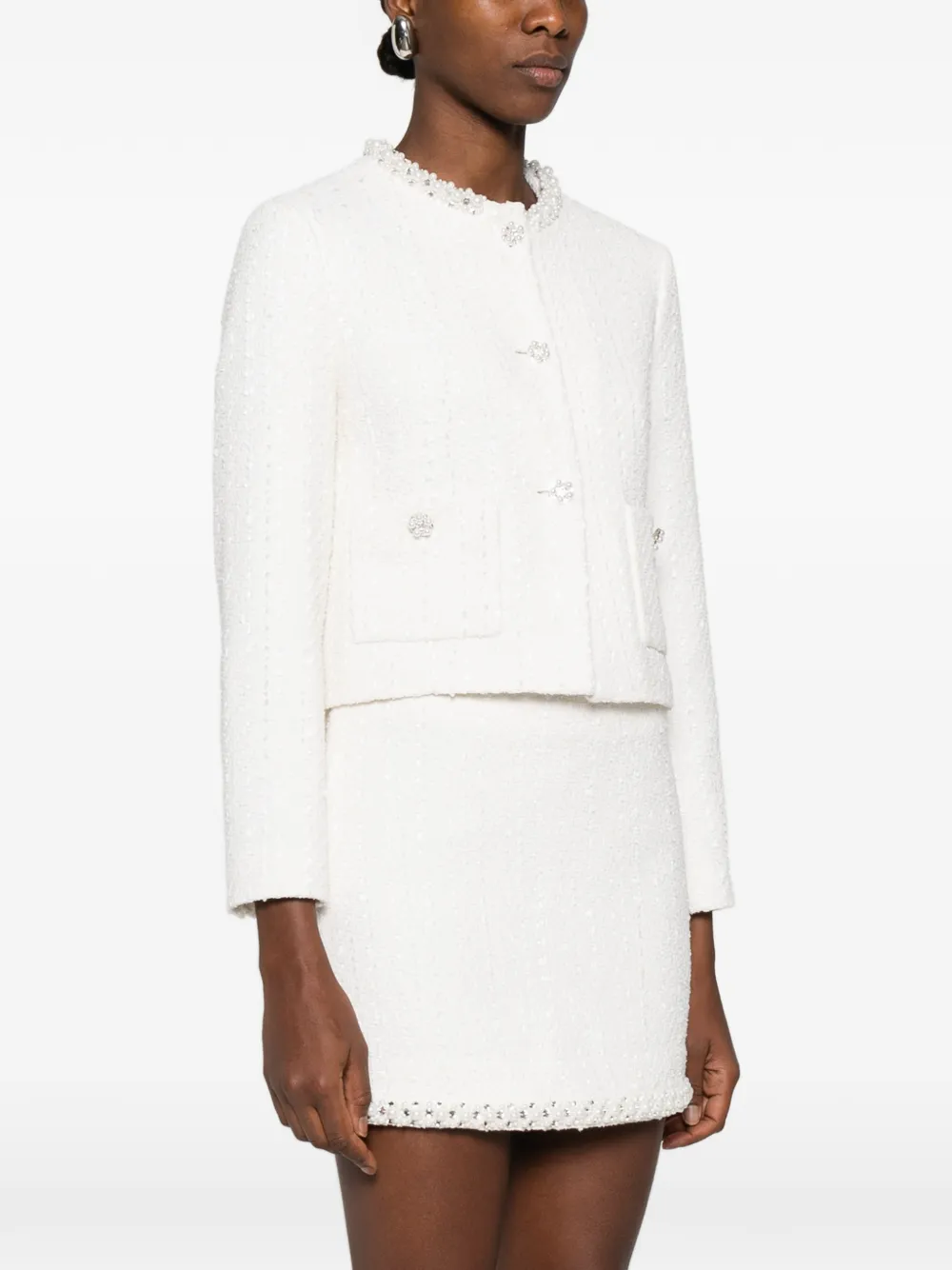  Maje Embellished Jacket - White 