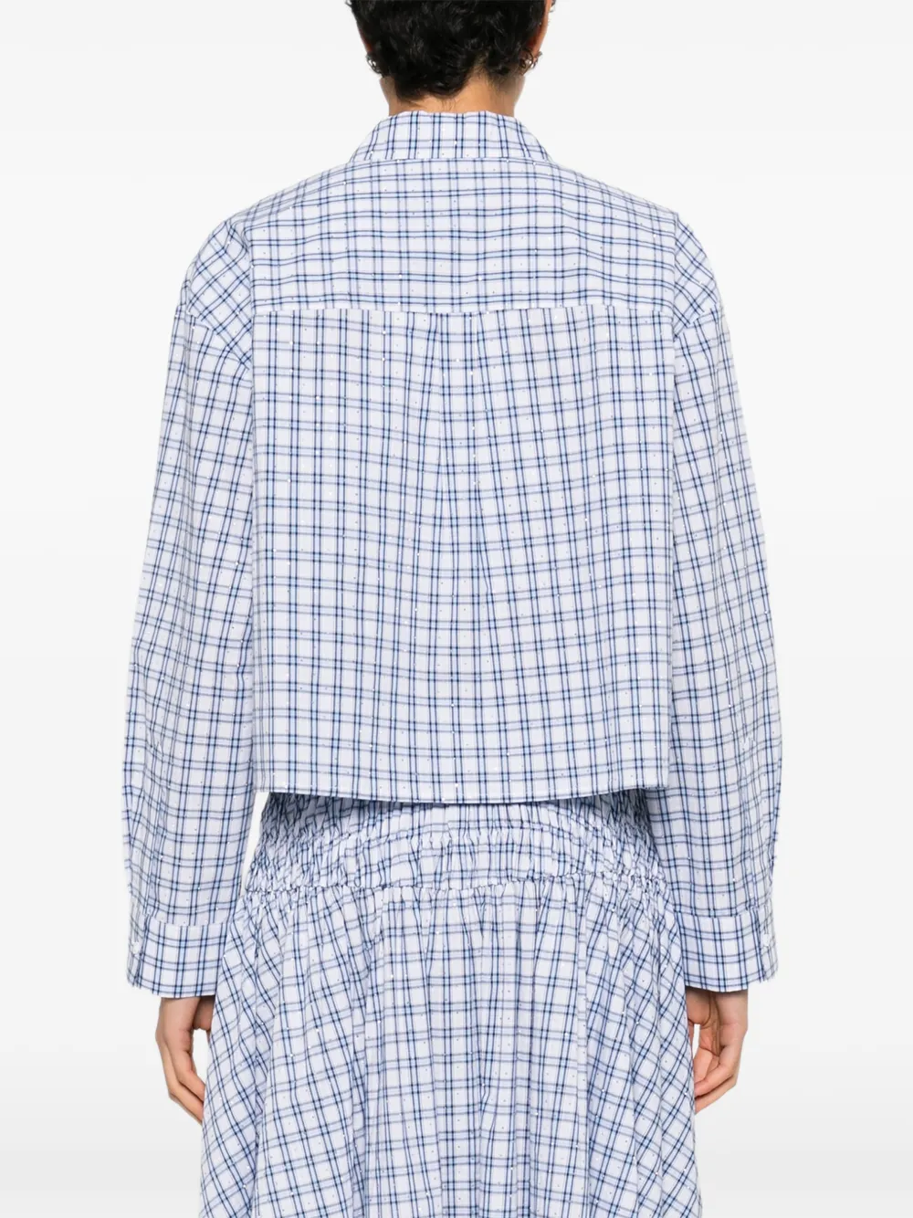 Maje Strass blouse met afneembaar detail Blauw