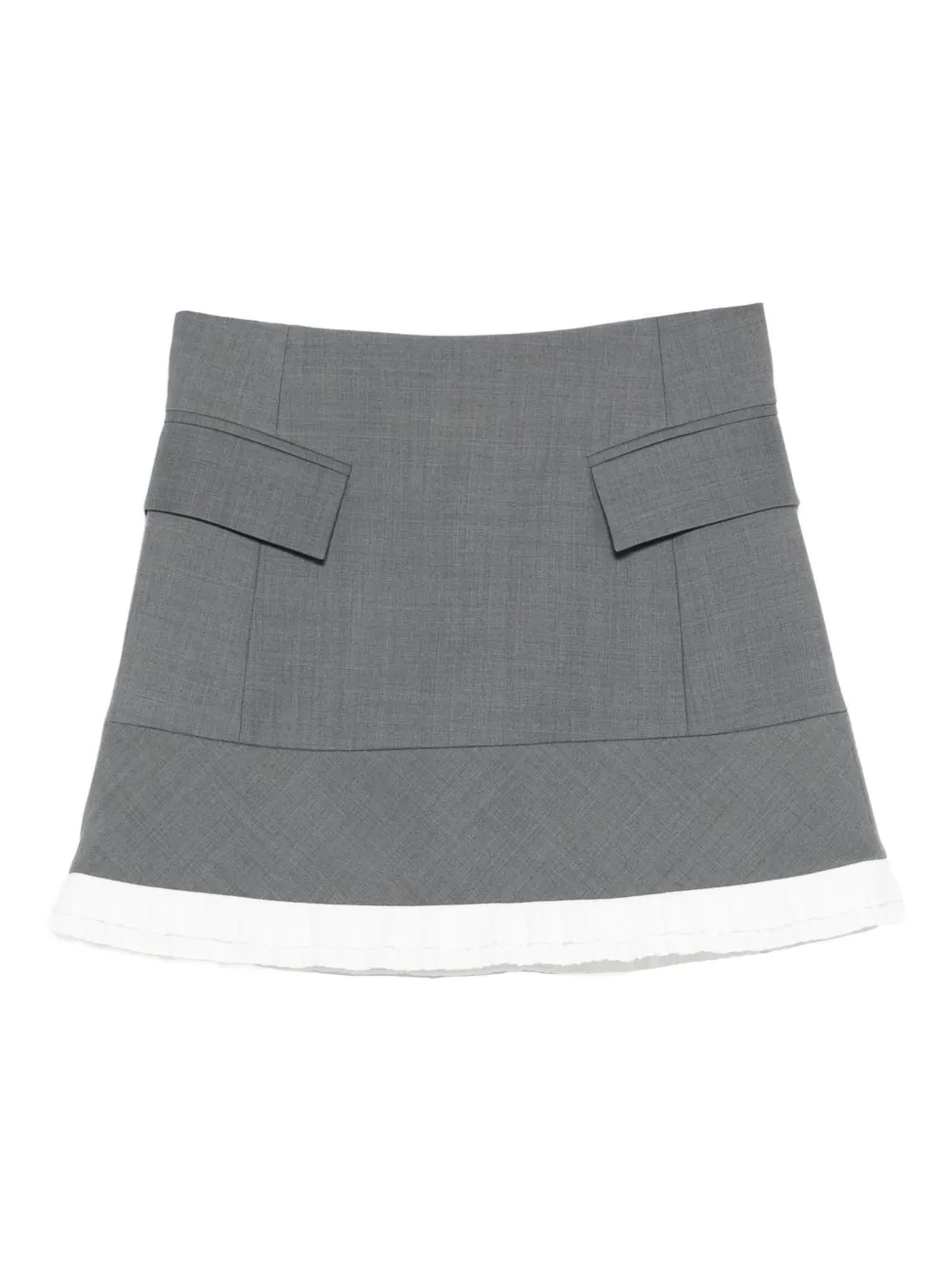 Maje flap-pocket A-line mini skirt - Grigio